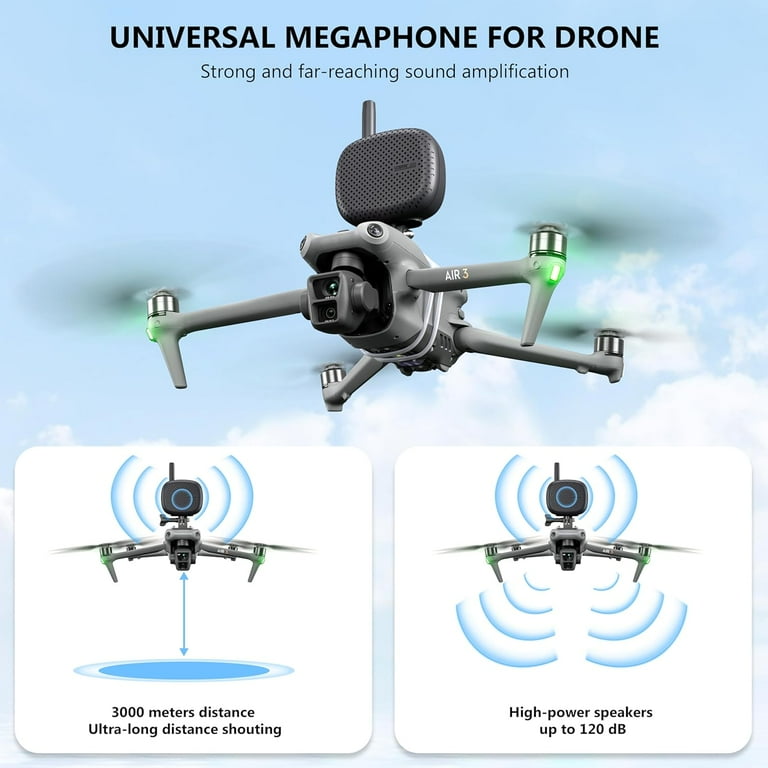 Drone Loudspeaker,Universal Portable Drone Megaphone, Long