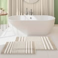 thumbnail image 1 of Juego de alfombras de baño Tindbea Starryle, 2 piezas, chenilla, color caqui, 1 of 6
