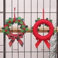 thumbnail image 3 of Decoraciones navideñas, corona navideña no tejida, colgante para puerta, decoración de corona de árbol de Navidad, hábil y duradera, 3 of 4