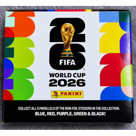 2026 FIFA World Cup Soccer Factory Sealed 25-Pack Sticker Box 175 Stickers