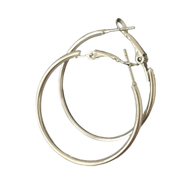 Pendientes de aro grande decorativo Sonducket Color acero 1 par para mujer