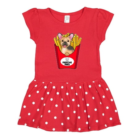 

Inktastic Cute Frenchie in French Fries Gift Toddler Girl Dress