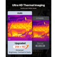 thumbnail image 2 of KFFKFF Thermal Camera, 256 x 192 IR Resolution, Handheld Thermal Imaging Camera with 2MP Visual Camera, 25HZ Refresh Rate Infrared Imager with 3.5-Inch Touch Screen, 2 of 9