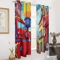 thumbnail image 2 of Fire Engine Car Truck Modern Window for Living Room Curtains for Child Bedroom Kitchen Decor Blinds Drapes, 2 of 7
