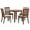Brown, variant on UHOMEPRO 5 Piece Dining Table Set, Extendable Kitchen Table Set with 4 Upholstered Chairs, Farmhouse Wooden Dining Room Table Set for 4, Kitchen Table and Chairs Set for Kitchen, Light Brown
