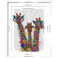 thumbnail image 5 of Art.com Rainbow Splash Giraffe Trio Art Print by Fab Funky, White Frame Wall Art, 17" x 21", 5 of 5