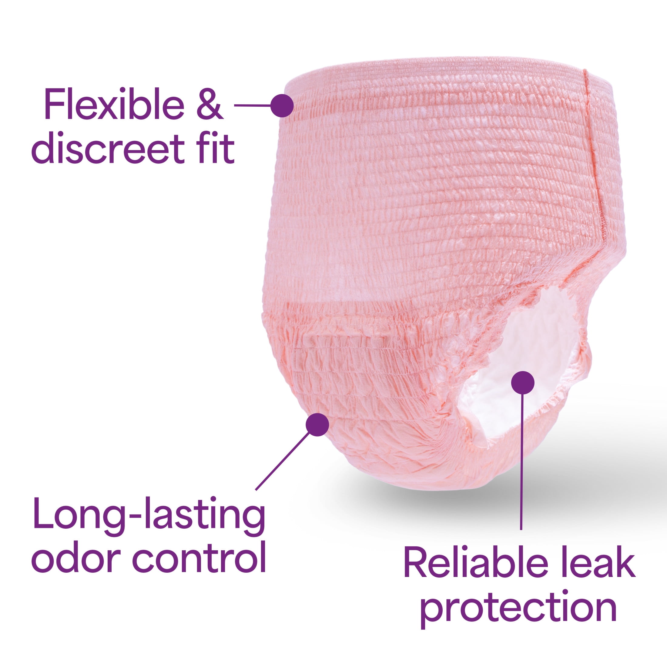 Depend Fresh Essentials Incontinence Underwear for Women, Adult Diapers, M, 80 Count