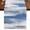 Gray Blue, variant on Yellow Grey Short Table Runner 36 Inches Long,Vintage Farmhouse Abstract Oil Painting Cotton Linen Table Runners Dresser Scarves,Fabric Tabletop Scarf Furniture Cover for Home Dinner Party 13"x36"