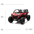 thumbnail image 3 of KidsVIP 24V Power MX 2-Seater Kids 4X4 Ride-On  Buggy W/ Rubber Wheels & Remote, 3 of 10