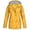 Yellow, variant on Womens Coats Outerwear Winter Women Solid Rain Jacket Outdoor Plus Size Hooded Raincoat Windproof