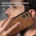 thumbnail image 4 of ELEHOLD PU Leather Case For iPhone 16 Plus Slim Magnetic Shockproof Cover, [MagSafe Compatible], [Lens&Screen Protection], Drop protection Case - Brown, 4 of 11