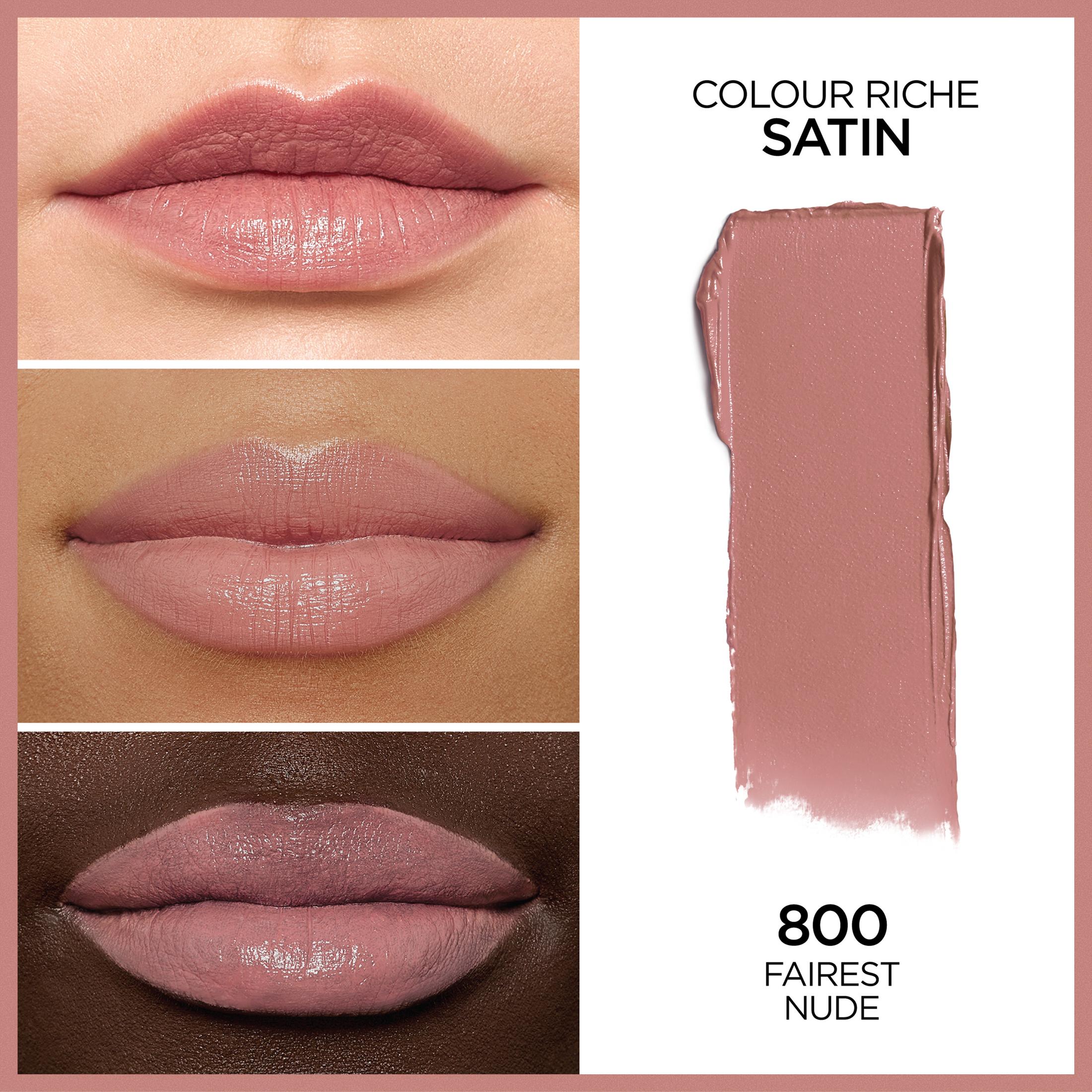 L'Oreal Paris Colour Riche Original Satin Lipstick for Moisturized Lips, 800 Fairest Nude - image 2 of 5