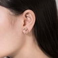 thumbnail image 3 of Aretes Mujer Cobre - Joyería Para Mujer - Aretes de Gato Con Baño de Rodio y Oro 18K - Aretes de mujer - Incluye Caja para Regalo GOLD SHIELD Joyeria plata 925 / Aretes gato plata 925 o cobre / Pequeños y delicados, 3 of 5