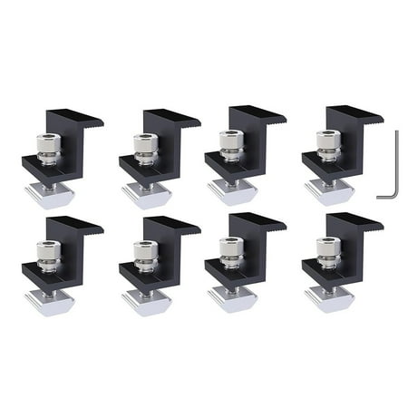 

8Pcs Solar Module Brackets End Clamps Solar Panel Attachment with M8 Slot Wrench