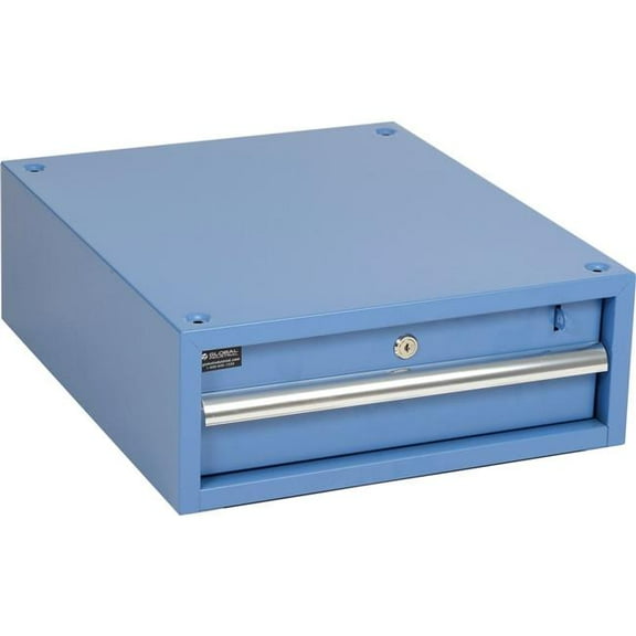 Global Industrial 606957BL Steel Drawer with Cylinder Lock - 17.25 x 20 in. - Blue