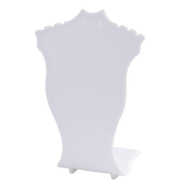 Chaîne de Collier à Clous en Forme de Secteur avec Support pour Bijoux Fantaisie - Blanc