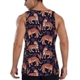 thumbnail image 3 of Xecao Leopard Print Men's Tank Top Workout Quick Dry Sleeveless Gym Jogging Muscle Shirts Summer Swim Beach Tops, 3 of 9