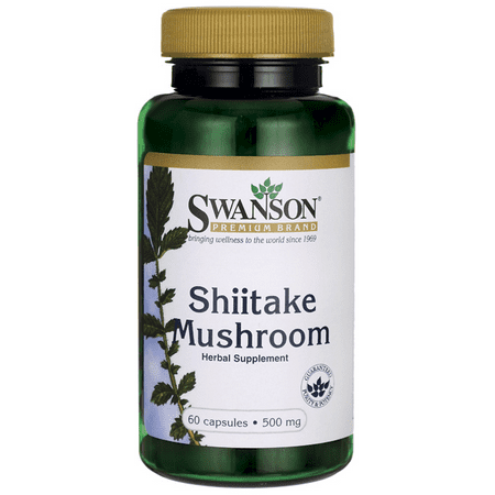 Swanson Shiitake Mushroom 500 mg 60 Caps (Best Way To Cook Shiitake Mushrooms)