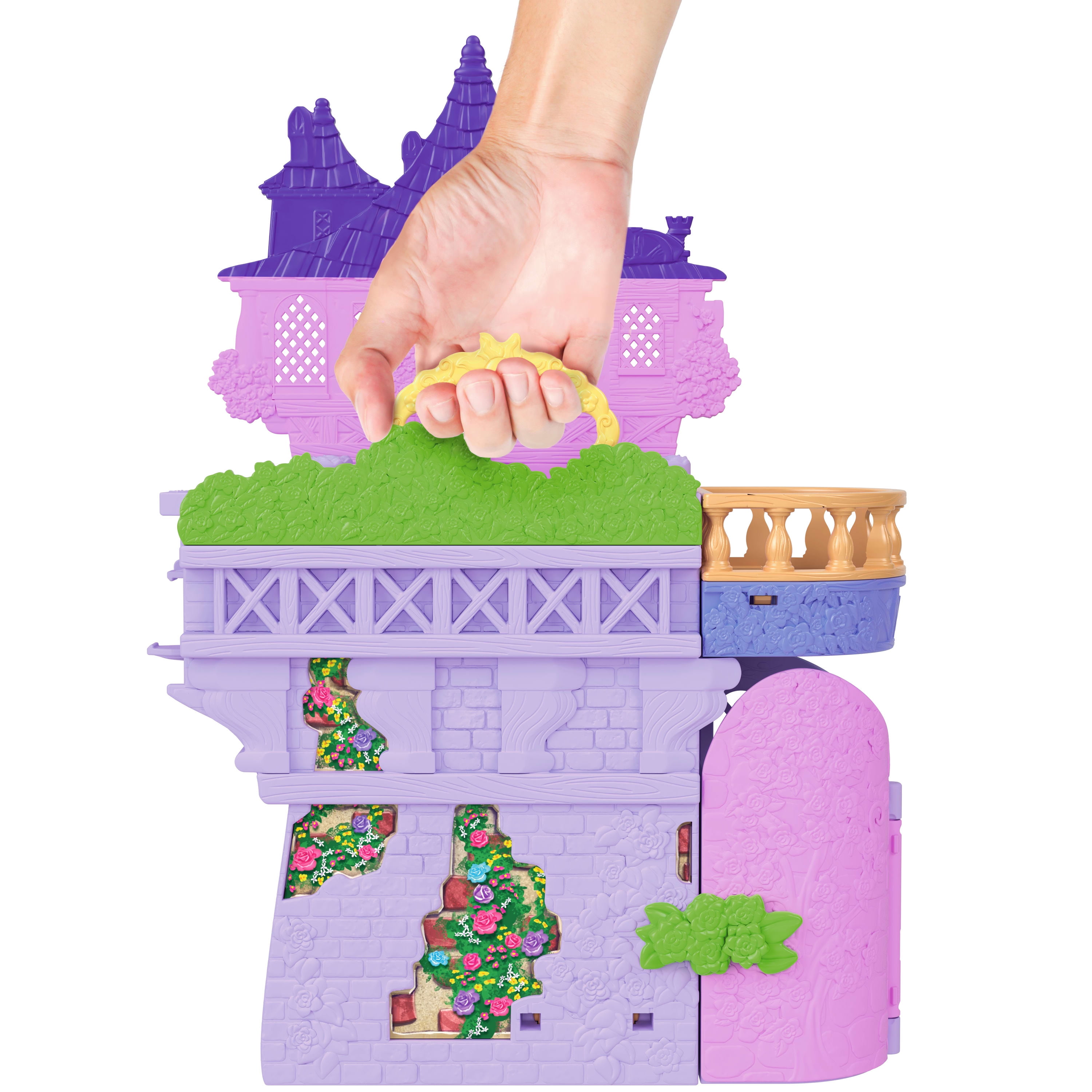 Disney Princess Rapunzel Storytime Stackers Doll House, Small Doll, Pascal Figure & 7 Accessories