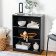 thumbnail image 4 of (3 pack) Mainstays 3-Shelf Bookcase with Adjustable Shelves, True Black Oak, 4 of 12