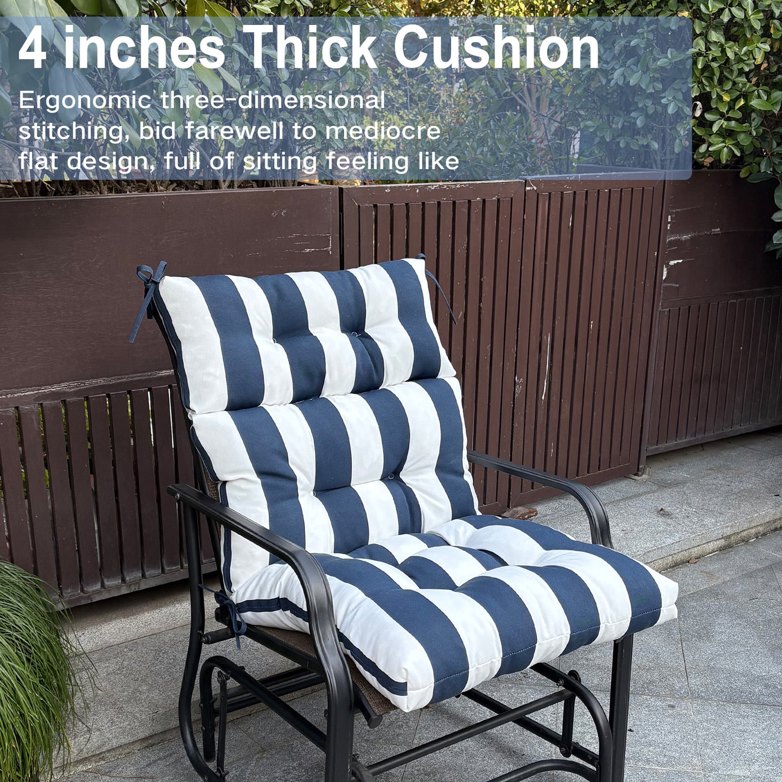 PUKNLY Outdoor Deep Seat Cushion Set, 44x22 in Waterproof Fade Resistant Patio Furniture Cushions
