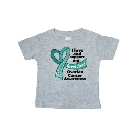 

Inktastic Ovarian Cancer Awareness I Love and Support My Great Aunt Gift Baby Boy or Baby Girl T-Shirt
