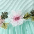 thumbnail image 7 of Wxirdiow Dresses for Girls Newborn Baby Girl Flower Dress Toddler Sleeveless Tutu Tulle Dress Princess Wedding Birthday Party Dresses for Girls Green Size,9-12 Months, 7 of 7