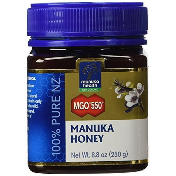 Manuka Health Mgo 550 Manuka Honey 100 Pure New Zealand Honey 8 8 Ounces Walmart Com Walmart Com