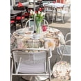 thumbnail image 4 of Watercolor Easter Outdoor Tablecloth - 54 Inch Round Dining Table Cover, Cute Rabbits Flowers Butterfly Orange Plaid Waterproof Outdoor Table Cloth with Umbrella Hole & Zipper for Picnic/Patio/Party, 4 of 7