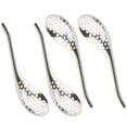 thumbnail image 4 of 4pcs Stainless Steel Caviar Spoons Spherification Spoons Slotted Spoons, 4 of 5