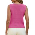 thumbnail image 4 of Sleeveless Women V Neck Casual Hollow Knit Sweater Vest Tops, 4 of 6