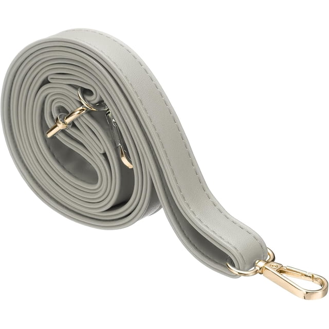 Leather Purse Strap Replacement Crossbody, 27.6-51.2 Inch Adjustable Bag Straps for Women Crossbody Bags Shoulder Handbag, Light Gray