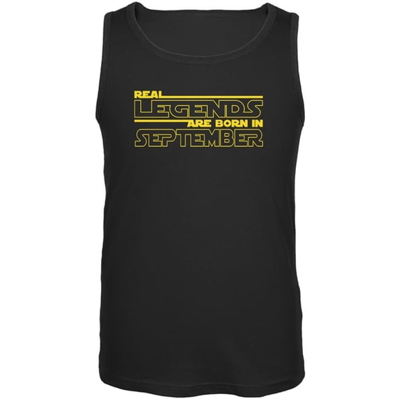 Real Legends are Born in September Mens Tank Top Black 2XL