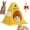 Yellow, variant on Caution Bad Cat Bed, Funny Cone Enclosed Cat Bed with Zipper, Soft Fleece Cozy Cat Cave House with Detachable Washable Cushion, Warm Hideout Pet Bed