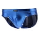 thumbnail image 5 of Men Wet Look Shiny Briefs Short Fancy Pouch Ropa interior baja Azul jinwen Ropa interior brillante de los hombres, 5 of 8