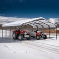 thumbnail image 2 of EASYHAWK 20x20 FT Heavy Duty Galvanized Steel Carport - Outdoor Metal Carport Vehicle Shelter for Cars, Trucks, SUVs, Boats & Tractors, 2 of 10