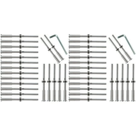 

40Pcs Invisible Turnbuckle Hand Swage Threaded Stud Hex Head Fitting Receiver Terminal for 1/8 Inch Cable Railing