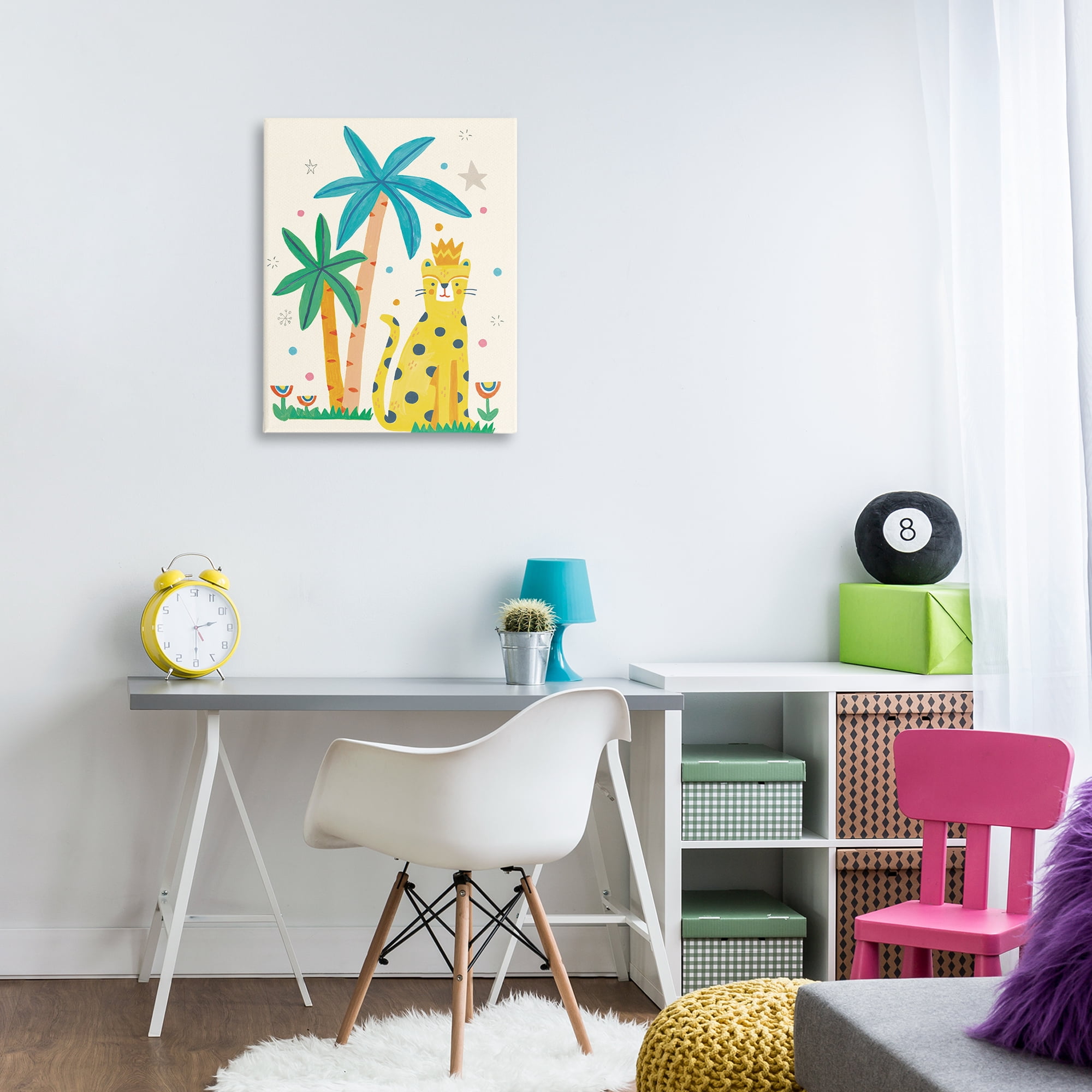 Stupell Industries Baby Cougar in Jungle Animals Painting Wrapped Canvas Art Print Wall Art, 24 x 30