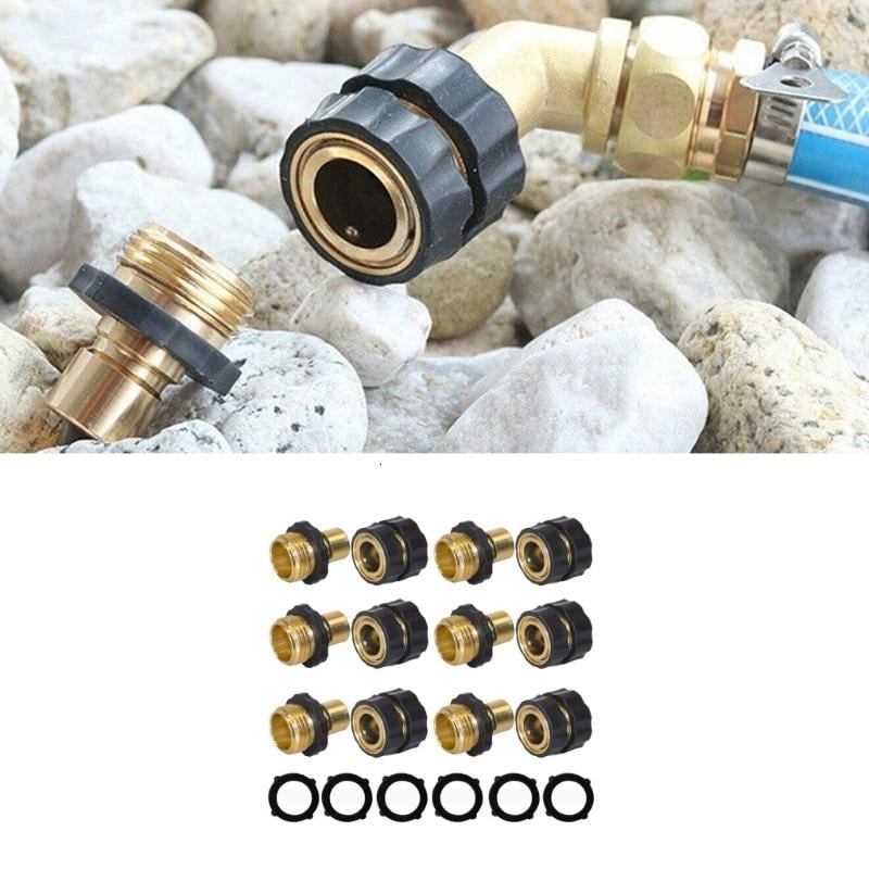ANXPTIME 12Set Quick Connects Hose Fittings Garden Hose Quick Connector Hose Attachment
