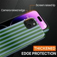 thumbnail image 4 of FKBRCL4U for iPhone 14 Plus Compatible with Magsafe Case Green and Blue Stripes Geometric Vertical Line Pattern for Girl Boy Full Body Magnetic Design Soft Silicone Protection, 4 of 7