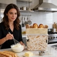 thumbnail image 6 of Garloy Reusable Bread Bag Beeswax Bread Bags for Sourdough Sourdough Bags Bread Storage Bags Sourdough Bread Bags Linen Bread Bag Bread Bags for Homemade Bread Homemade Bread Storage 1PC 17"x13", 6 of 9