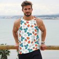 thumbnail image 6 of Gukieu Floral Strawberr Print Men's Quick Dry Fitness Vest, Round Neck Sleeveless Fitness Bodybuilding Top-Large, 6 of 7