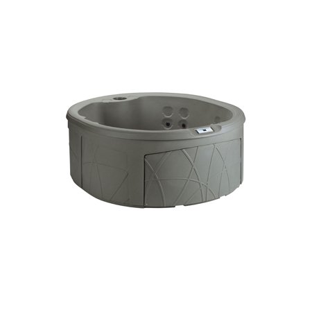 Life Smart Spas LS200-T 4 Person Round 110V Outdoor Hot Tub with Jets and Cover