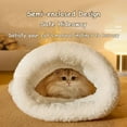thumbnail image 5 of Cat Sleeping Bag for Indoor Cats Cozy Winter Cat Sleeping Bag Soft Plush Cat Sack Self Warm Cat Bed Cave Fluffy Cat Tunnel Cat Hideaway Calming Sleeping Bag Bed for Cats Kittens, 5 of 13