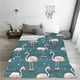 thumbnail image 5 of Balery Elegant Flamingo Wearing A Christmas Hat Manta de Felpa Suave y Acogedora – Cobija de Franela Aterciopelada para Cama, Lavable y Cálida para Sofá, Mascotas, Transpirable-40"x30", 5 of 7