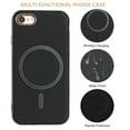thumbnail image 5 of Allytechgroup iPhone 7 / 8 / SE 2022 & 2020 Case with Magnetic Ring, Compatible with Magsafe Slim Back Cover Flannel Inner Lining Shockproof Protective Phone Case for Apple iPhone SE 2 3, Black, 5 of 6
