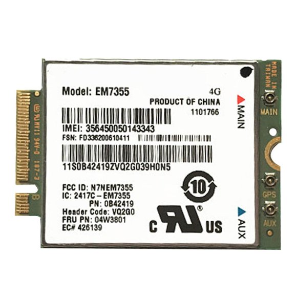 EM7355 04W3801 4G LTE WWAN Card GOBI5000 for X240 W540 T440P T431S T540P X1 Carbon 4G Module