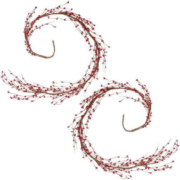 2pc Red Pip Berry Garlands - for Christmas and Primitive Decor - Factory Direct Craft