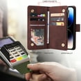 thumbnail image 3 of Wallet Flip PU Leather Phone Case With Card Slots Magnetic Closure Kickstand For Samsung Galaxy A54 A34 A24 A14 A04e A22e A23e A23s A03s A13 A04s A04 A23 A33 A53 A73 A01 Core A02s A02 A82, 3 of 4