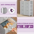 thumbnail image 4 of DEXTRUS 8-Drawer Fabric Dresser with Wood Top & Metal Frame for Adults & Teens, Light Gray, 4 of 6